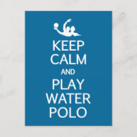 Spezielle Postkarte behalt Calm & Play Water Polo