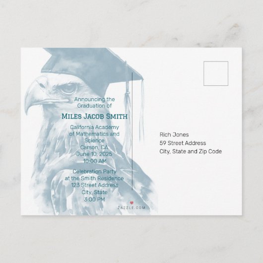 Spezielle Postkarten für benutzerdefinierte Abschl (Rückseite)