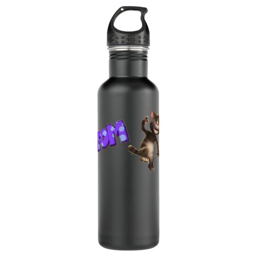 Spezielle Präsentation meines Vortrags Tom Katzenb Edelstahlflasche (Vorderseite)