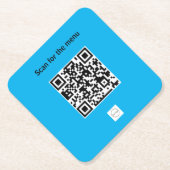 Spezielle Qr-Code Restaurant Bar Menü Werbeaktion Untersetzer (Vorderseite)