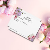 Spezielle Recipe Peony hydrangea Baby's Atem Card RSVP Karte