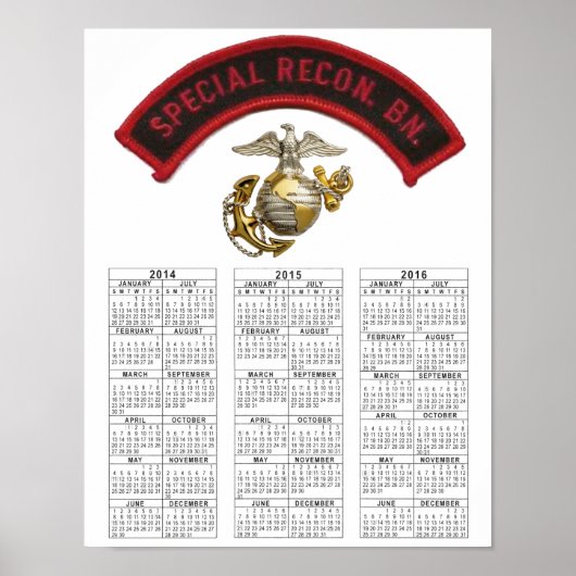 SPEZIELLE RECON BATTALION USMC POSTER (Vorne)