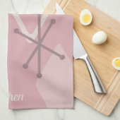 Spezielle Retro-Atomdiamanten rosa Geschirrtuch (Viertel Falte)