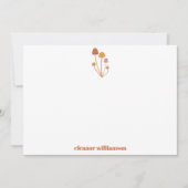 Spezielle Retro-Orange-Mushroom-Dusche auf der Sch Dankeskarte (Vorderseite)