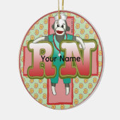 Spezielle RN Nurse-Ornament für Sock Monkey Keramik Ornament (Links)