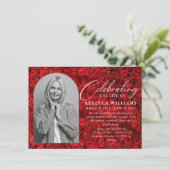 Spezielle Rote Rosen Minimale Lebensgefahr Einladung (Stehend Vorderseite)