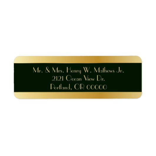 Spezielle Rücksendeadressen-Aufkleber für Green & (Vorne)