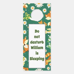 Spezielle Safari-Dschungelmuster Baby-Raccos grün Türanhänger