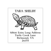 Spezielle Schildkröte extra lange Rücksendeadresse Gummistempel (Prägung)