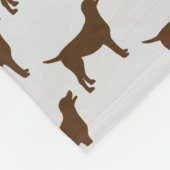 Spezielle Schokolade Labrador Hunde Silhouette Fleecedecke (Ecke)