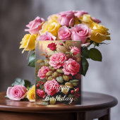 Spezielle Schwester Bright farbene Rosa Rosen Gebu Karte