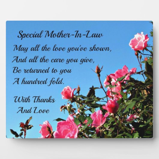 Spezielle Schwiegermutter Fotoplatte (Vorderseite)