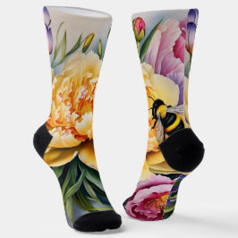 Spezielle Socken von Blume und Bienen