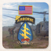 Spezielle Streitkräfte Grüne Berets vietnam Kriegs Rechteckiger Pappuntersetzer (Vorderseite)