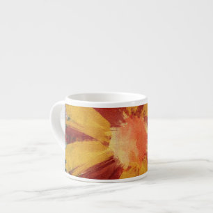 Spezielle Tasse 3 Größen, Grunge Blume Malerei