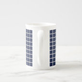 Spezielle Tasse für blaue geometrische Quadrate (Rückseite)