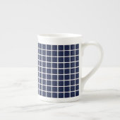 Spezielle Tasse für blaue geometrische Quadrate (Rechts)