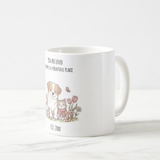 Spezielle Tasse für Hunde und Katzen (VorderseiteRechts)