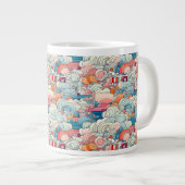 Spezielle Tasse für rosa und blaue Abstrakte Wolke (Vorderseite Rechts)