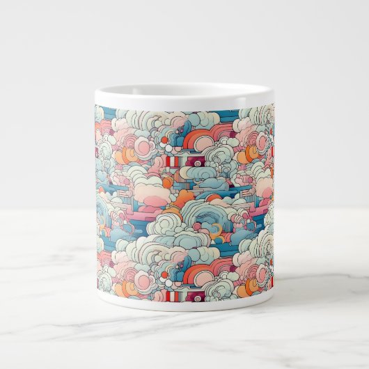 Spezielle Tasse für rosa und blaue Abstrakte Wolke (Vorderseite)
