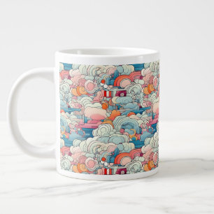 Spezielle Tasse für rosa und blaue Abstrakte Wolke