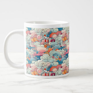Spezielle Tasse für rosa und blaue Abstrakte Wolke