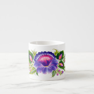 Spezielle Tasse mit ukrainischem Blumendesign