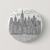 Spezielle Taste für Wolkenkratzer in Manhattan. Button (Vorderseite)