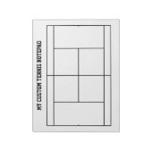 Spezielle Tennisunterrichtsnotiz mit der Anordnung Notizblock (Rotiert)