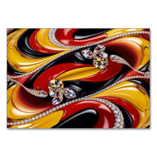 Spezielle Tischkarte mit belgischer Farbe Tischnummer