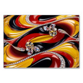 Spezielle Tischkarte mit belgischer Farbe Tischnummer (Rückseite)