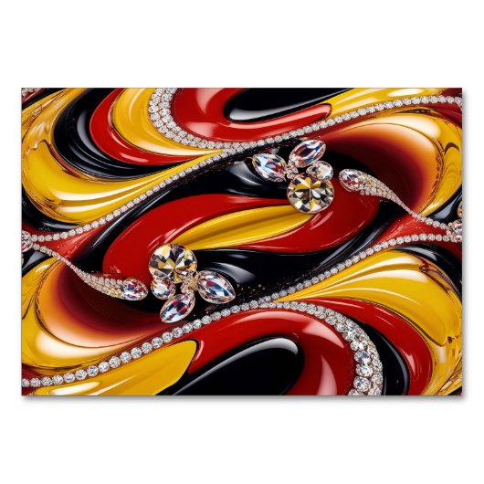 Spezielle Tischkarte mit belgischer Farbe Tischnummer (Vorderseite)