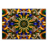 Spezielle Tischkarte mit Brasilien Farben Tischnummer (Rückseite)