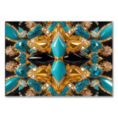 Spezielle Tischkarte mit den Bahamas-Farben Tischnummer (Rückseite)