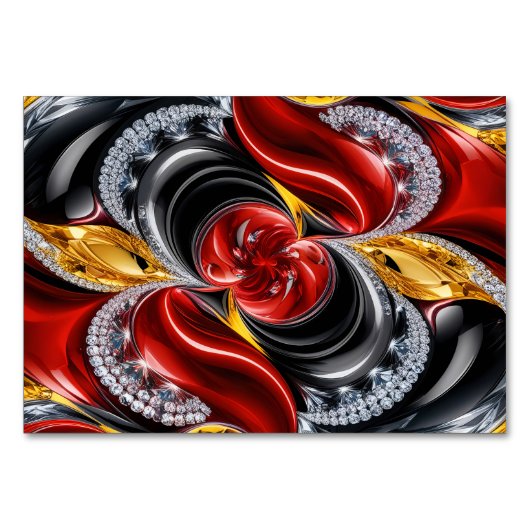 Spezielle Tischkarte mit deutscher Farbe Tischnummer (Vorderseite)