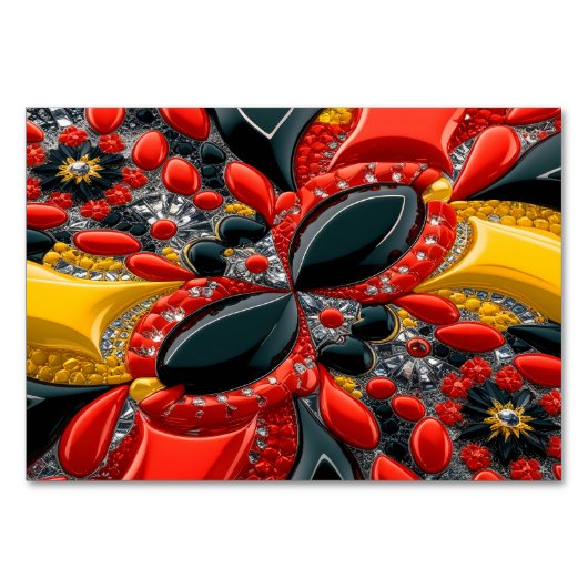 Spezielle Tischkarte mit Deutschland Colors Tischnummer (Vorderseite)