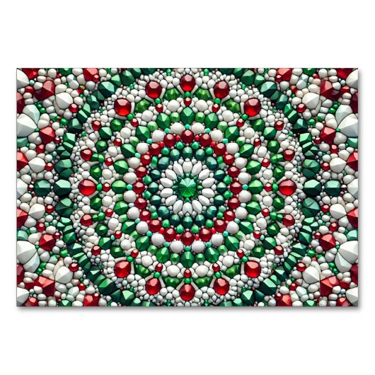 Spezielle Tischkarte mit italienischen Farben Tischnummer (Vorderseite)