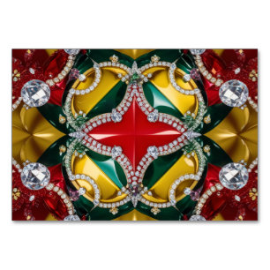 Spezielle Tischkarte mit Los Angeles Farben Tischnummer