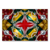 Spezielle Tischkarte mit Los Angeles Farben Tischnummer (Rückseite)