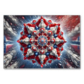 Spezielle Tischkarte mit norwegischen Farben Tischnummer (Rückseite)