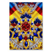 Spezielle Tischkarte mit rumänischen Farben Tischnummer (Vorderseite)