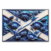 Spezielle Tischkarte mit schottischen Thistles Tischnummer (Vorderseite)