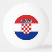 Spezielle Tischtennisball mit der Flagge Kroatiens (Vorderseite)