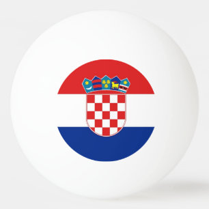 Spezielle Tischtennisball mit der Flagge Kroatiens