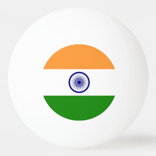 Spezielle Tischtennisball mit Flagge Indiens (Rückseite)