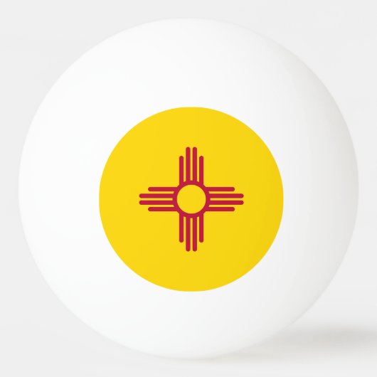 Spezielle Tischtennisball mit Flagge New Mexico (Rückseite)