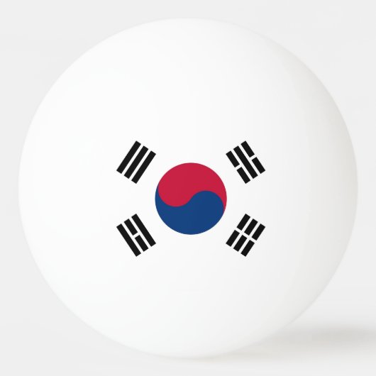 Spezielle Tischtennisball mit Flagge Südkoreas (Rückseite)