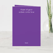 Spezielle Töchter Affenkinder lila Karte (Rückseite)