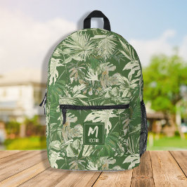 Spezielle tropische Leaf grüne exotische moderne D Bedruckter Rucksack