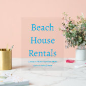 Spezielle Typografie für Beach House Acrylschild (Hochzeit)